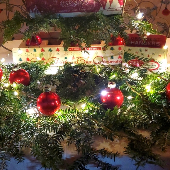 💥SOLD💥Antique Heavy Wire Sleigh,Santa,Lights,Shiny Brites&Original Boxs - Picture 5 of 12